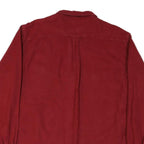 EDDIE BAUER Mens Red Cotton Blend Shirt L Button Pockets Casual Long Sleeve