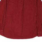 EDDIE BAUER Mens Red Cotton Blend Shirt L Button Pockets Casual Long Sleeve