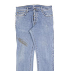 CARHARTT Mens Slim Blue Denim Jeans Button W33 L32 Classic Fit