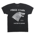 GAME OF THRONES Mens Black House Stark Winter Is Coming Graphic T-Shirt M Short