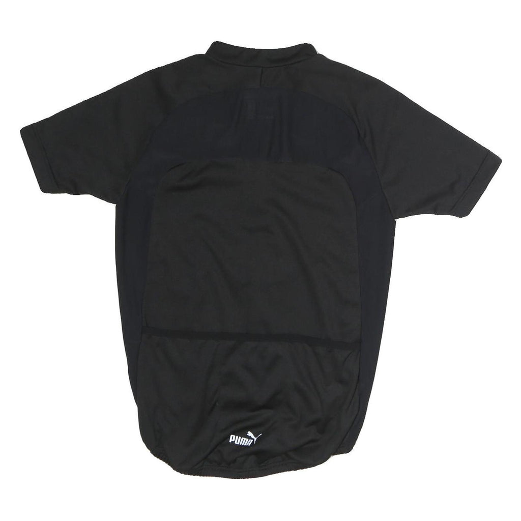 PUMA Mens Black & Dark Grey Graphic T-Shirt S Short Sleeve Crew Neck Sports