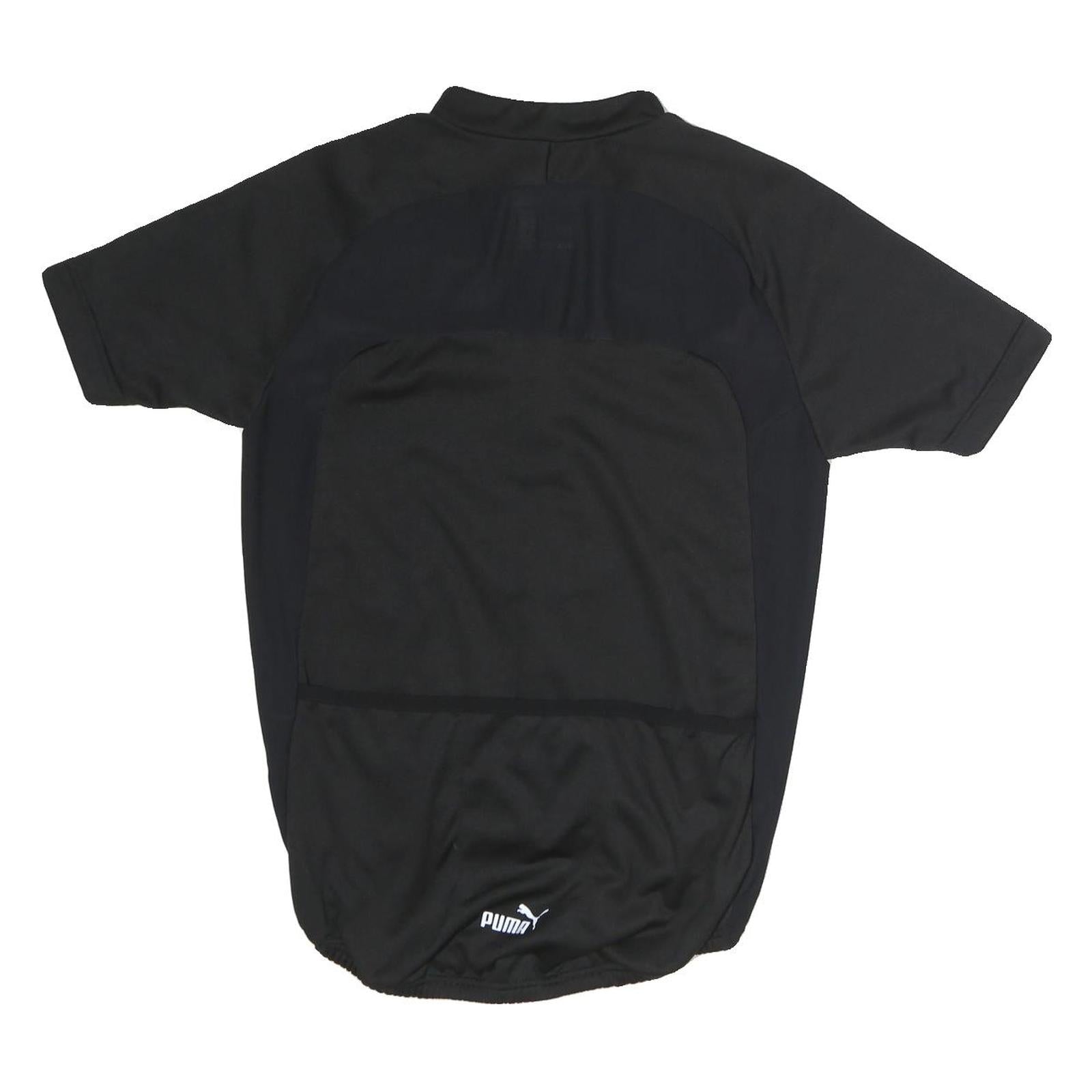 PUMA Mens Black & Dark Grey Graphic T-Shirt S Short Sleeve Crew Neck Sports