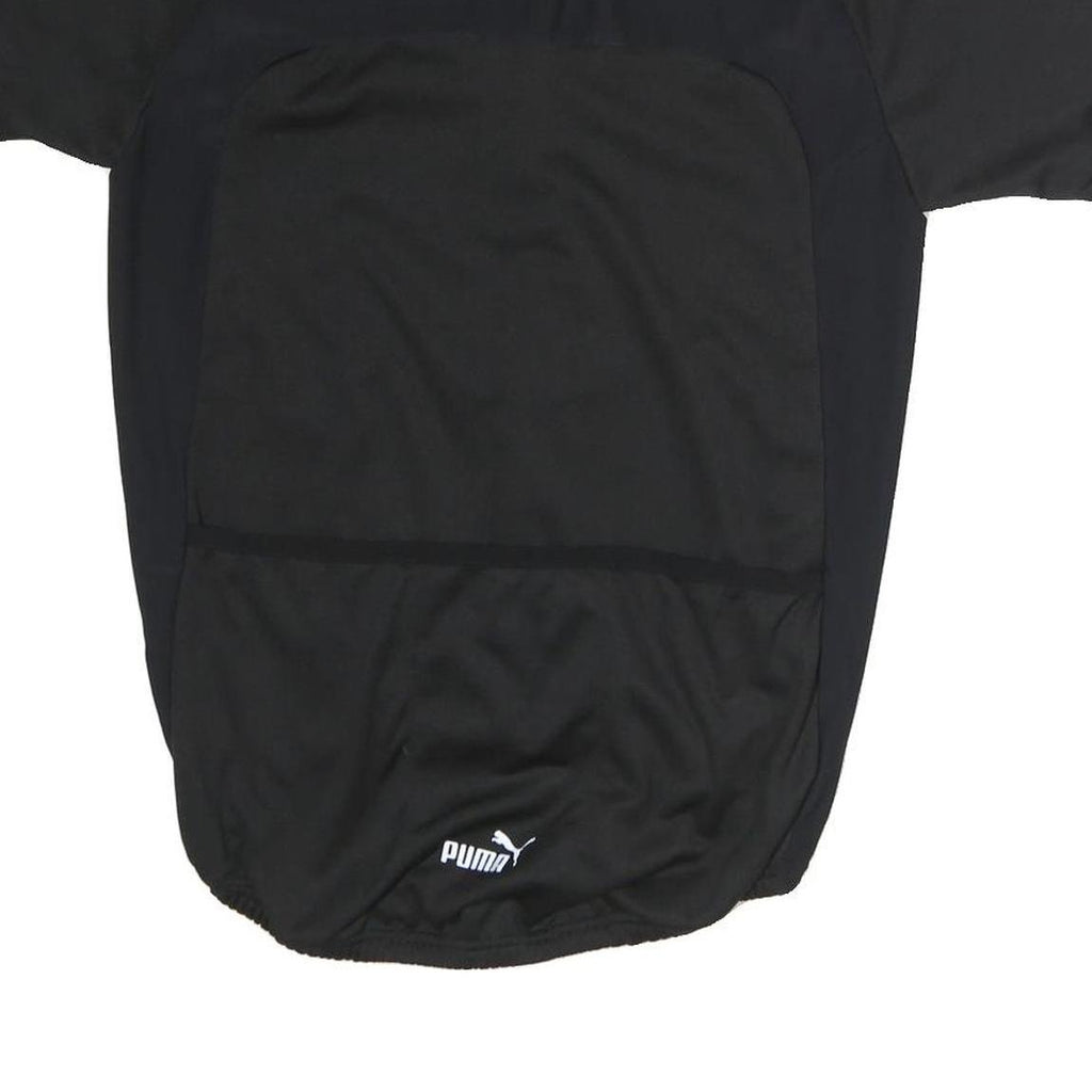 PUMA Mens Black & Dark Grey Graphic T-Shirt S Short Sleeve Crew Neck Sports