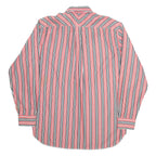 TOMMY HILFIGER Mens Shirt Red Striped Long Sleeve L