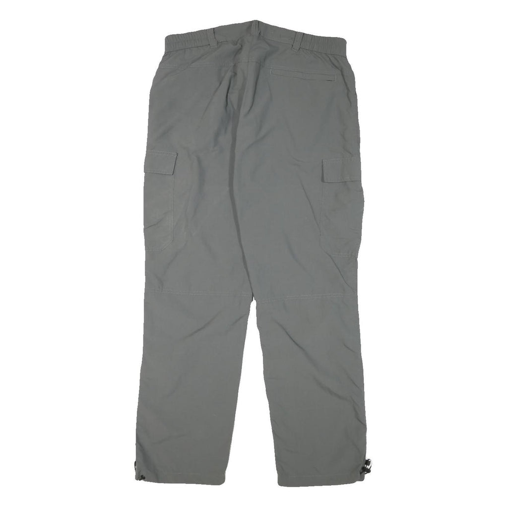 Mens Grey Polyester Blend Regular Fit Cargo Trousers W32 L29 Workwear Utility