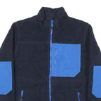 HELLY HANSEN Mens Navy Blue Zip Jacket L Cotton Blend Contrast Pockets