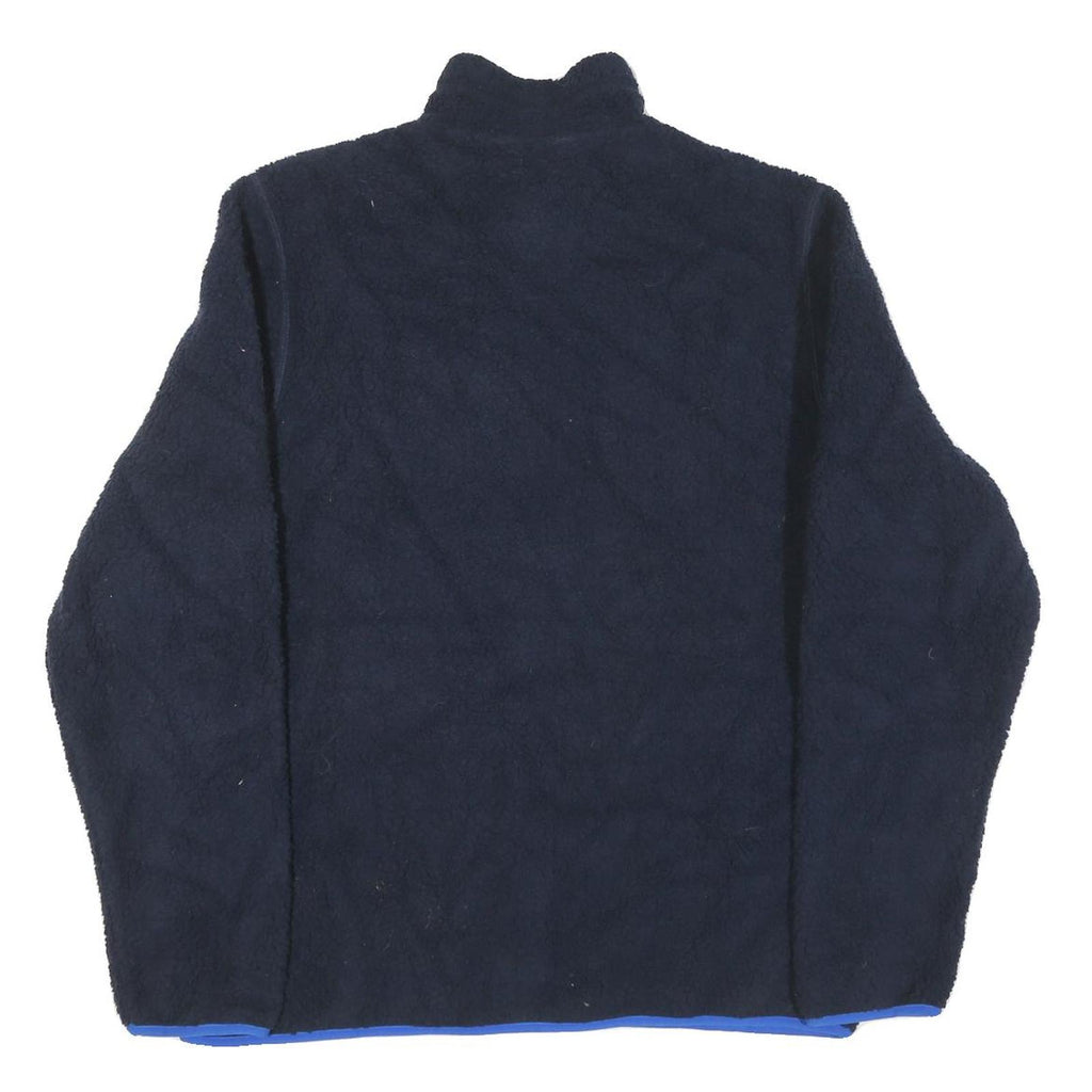 HELLY HANSEN Mens Navy Blue Zip Jacket L Cotton Blend Contrast Pockets