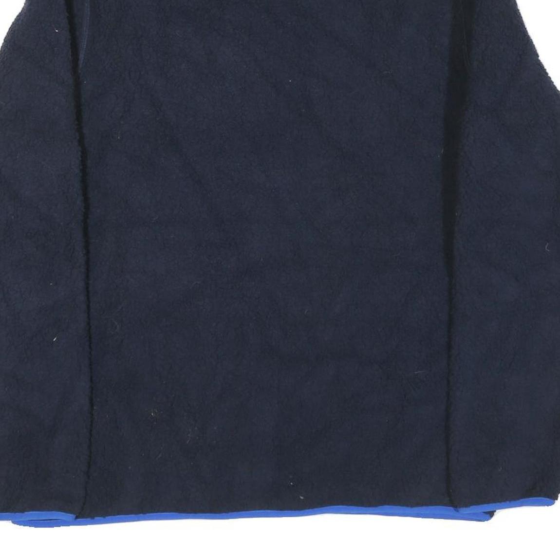 HELLY HANSEN Mens Navy Blue Zip Jacket L Cotton Blend Contrast Pockets