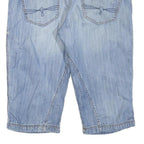 S.OLIVER Mens Shorts Blue Denim L W38 Casual Cotton Blend Regular Fit Zip Pocket