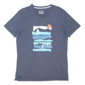 FAT FACE Mens Blue Graphic T-Shirt M Short Sleeve Crew Neck Cotton Blend Casual