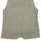 BUSH LINE Mens Green Cotton Blend Button Waistcoat M Casual Utility Vest