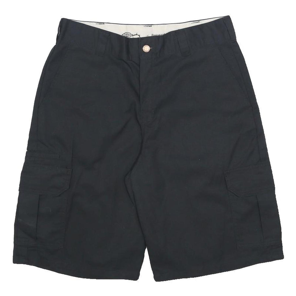 DICKIES Mens Black Cargo Shorts M W32 Workwear Durable Polyester Blend
