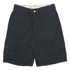 DICKIES Mens Black Cargo Shorts M W32 Workwear Durable Polyester Blend
