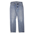 LEVI'S Mens Blue Regular Fit Straight Denim Light W32 L32 Button Cotton Blend