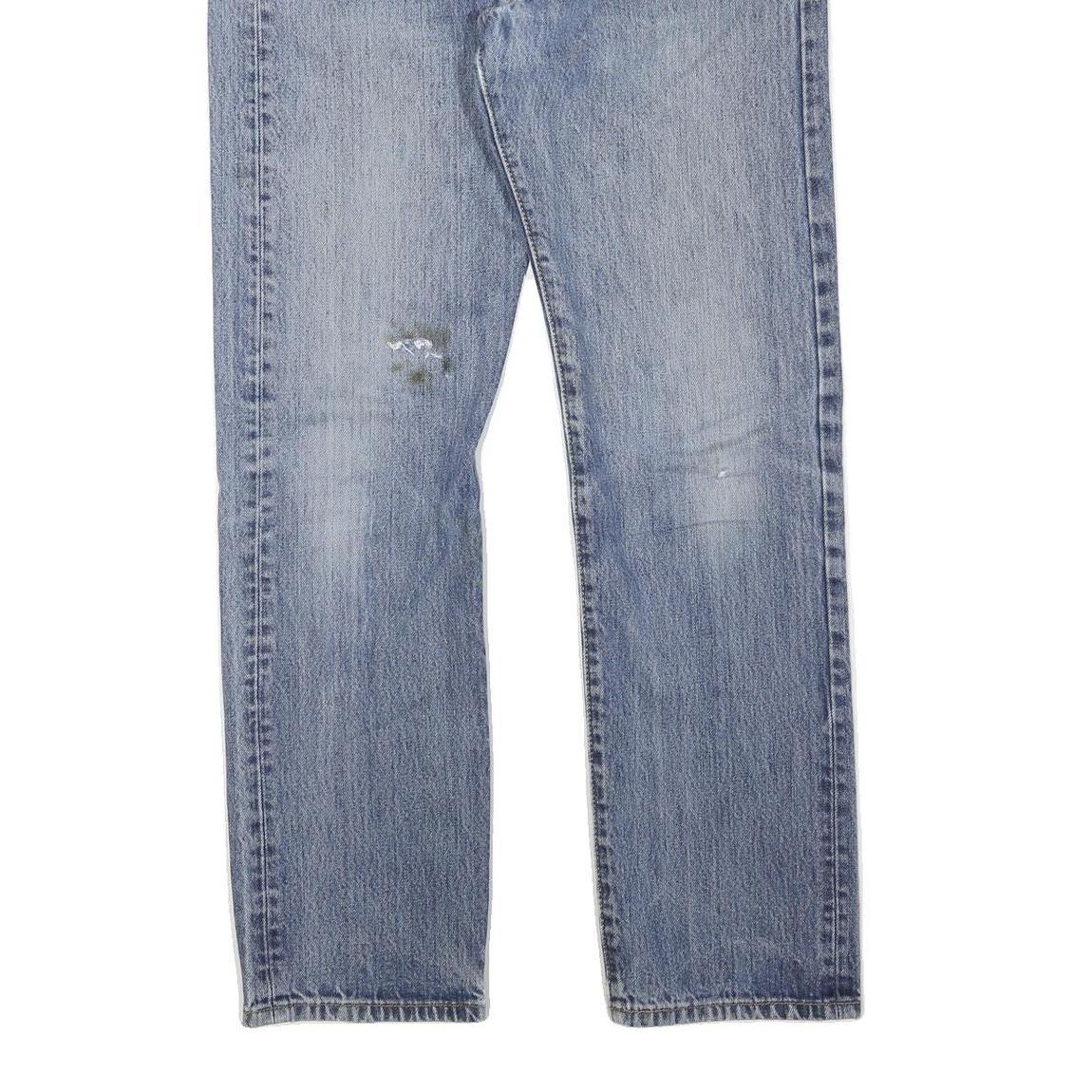 LEVI'S Mens Blue Regular Fit Straight Denim Light W32 L32 Button Cotton Blend