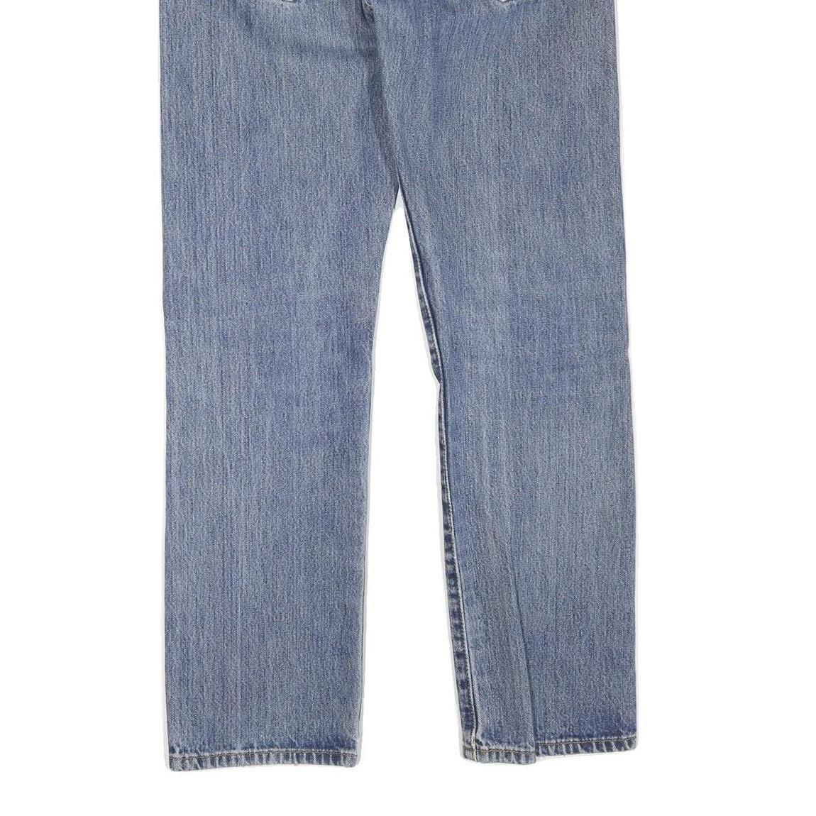 LEVI'S Mens Blue Regular Fit Straight Denim Light W32 L32 Button Cotton Blend