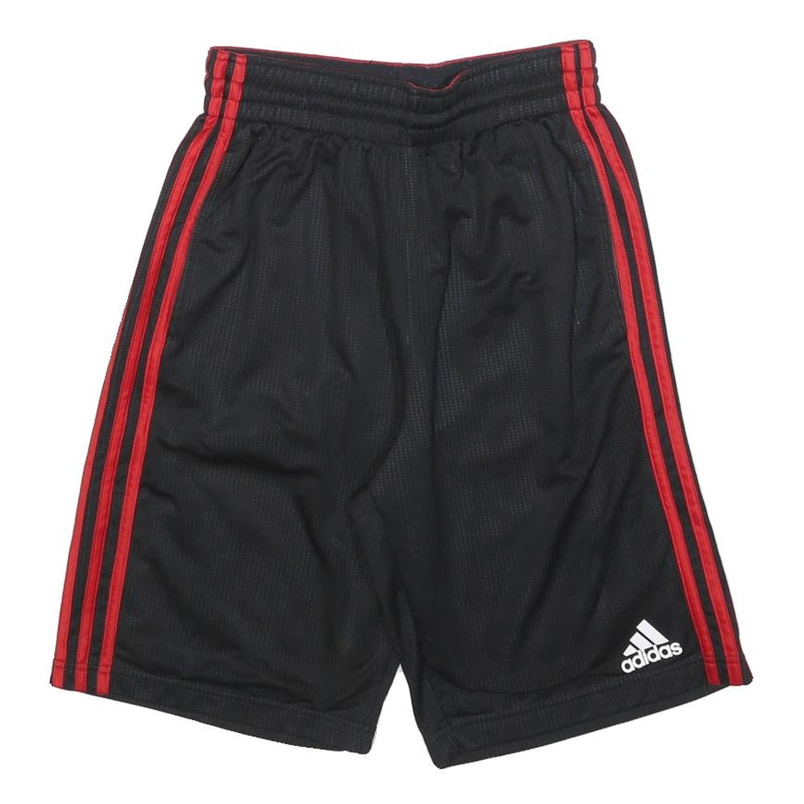 ADIDAS Mens Shorts Black & Red Sports Casual M W28 Polyester