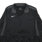NIKE Mens Black & Grey Track Jacket S Polyester Sports Zip Closure Casual