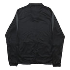 NIKE Mens Black & Grey Track Jacket S Polyester Sports Zip Closure Casual