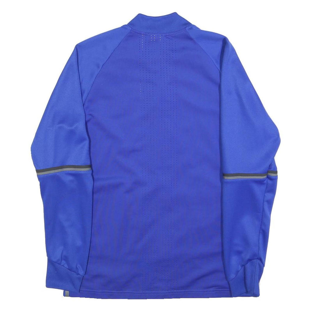 ADIDAS Mens Blue Soccer Club Jacket M Polyester Blend Plain Zip Sports Training