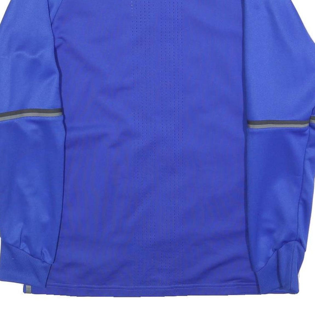 ADIDAS Mens Blue Soccer Club Jacket M Polyester Blend Plain Zip Sports Training