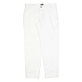 DOLCE & GABBANA Womens Cotton Blend White Slim Trousers W30 L29 Stylish Zip