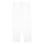 DOLCE & GABBANA Womens Cotton Blend White Slim Trousers W30 L29 Stylish Zip