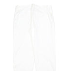 DOLCE & GABBANA Womens Cotton Blend White Slim Trousers W30 L29 Stylish Zip