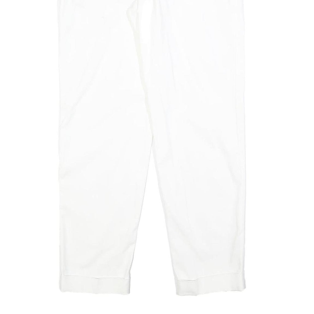 DOLCE & GABBANA Womens Cotton Blend White Slim Trousers W30 L29 Stylish Zip