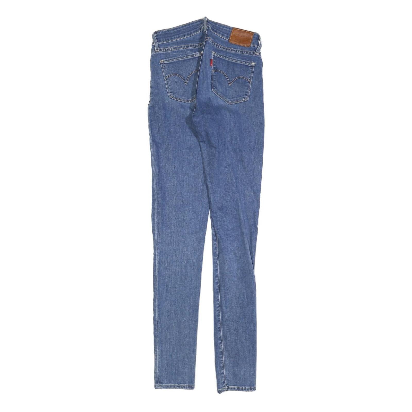 LEVI'S 711 Womens Slim Skinny Denim Light W25 L32 Stretch Cotton Blend Zip Jeans