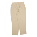 SPENGLER Womens Beige Regular Fit Straight Leg Trousers W27 L25 Polyester Zip