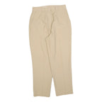 SPENGLER Womens Beige Regular Fit Straight Leg Trousers W27 L25 Polyester Zip