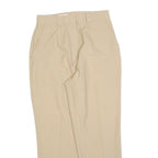 SPENGLER Womens Beige Regular Fit Straight Leg Trousers W27 L25 Polyester Zip