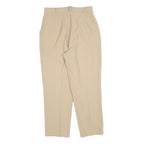 SPENGLER Womens Beige Regular Fit Straight Leg Trousers W27 L25 Polyester Zip