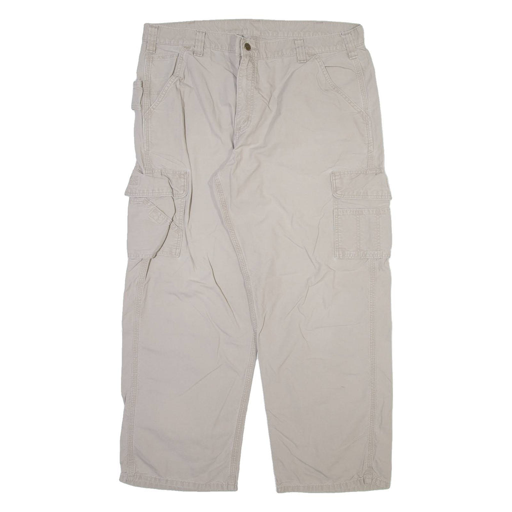 CARHARTT Carpenter Mens Trousers Grey Relaxed Straight W40 L30