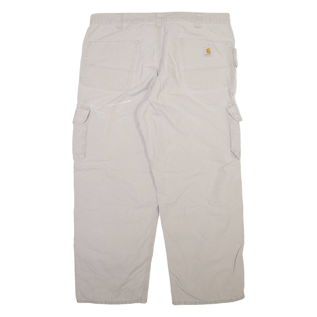 CARHARTT Carpenter Mens Trousers Grey Relaxed Straight W40 L30