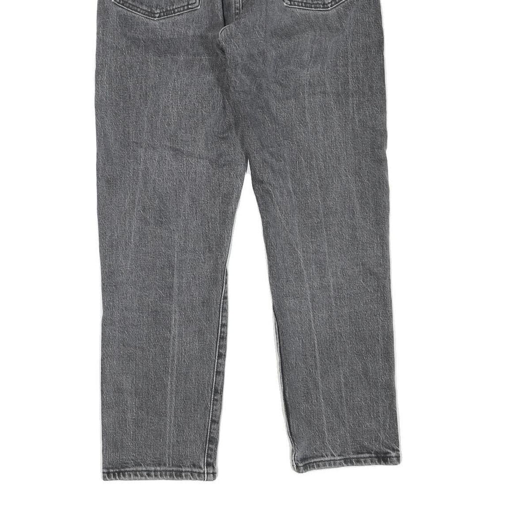 LEVI'S 501 Womens Jeans Grey Regular Straight Denim Medium W25 L26 Classic