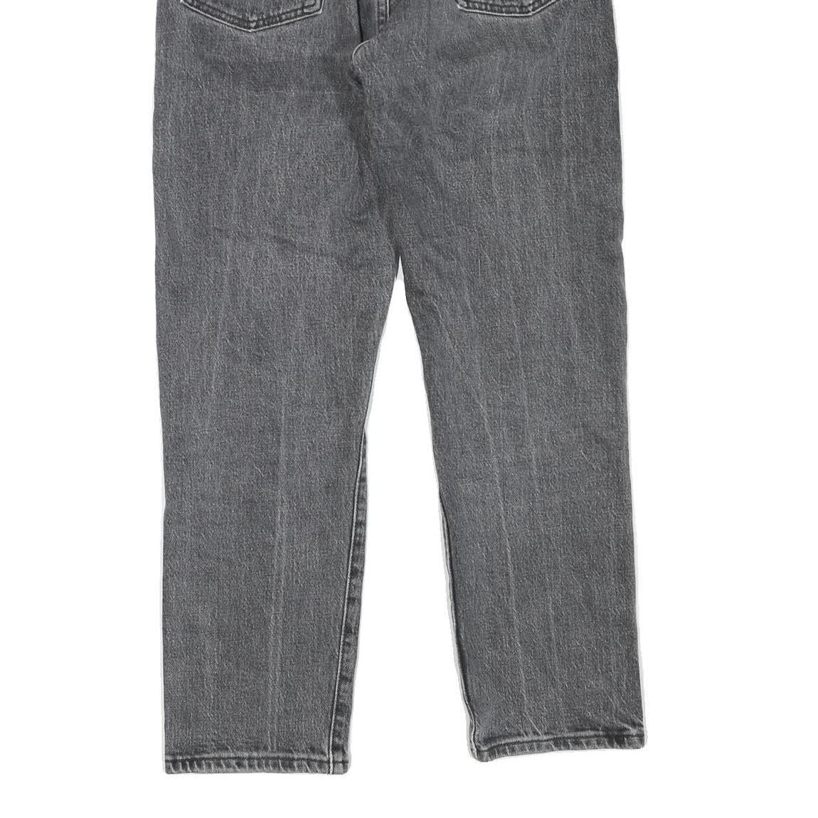 LEVI'S 501 Womens Jeans Grey Regular Straight Denim Medium W25 L26 Classic