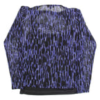 C&A Womens Printed Top Blue Long Sleeve Animal Print L