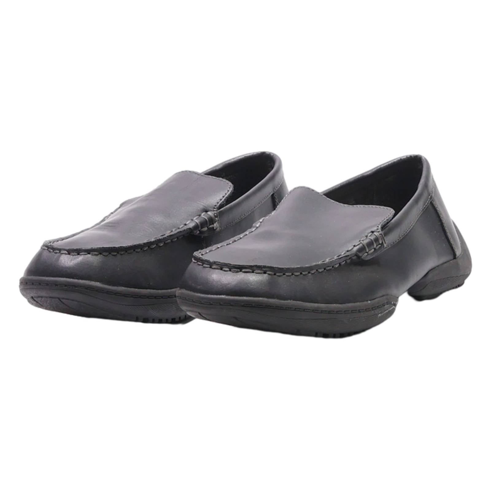 KENNETH COLE Loafer Shoes Black Leather Mens UK 6.5