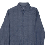 TOMMY HILFIGER Fitted Mens Shirt Blue Check Long Sleeve M