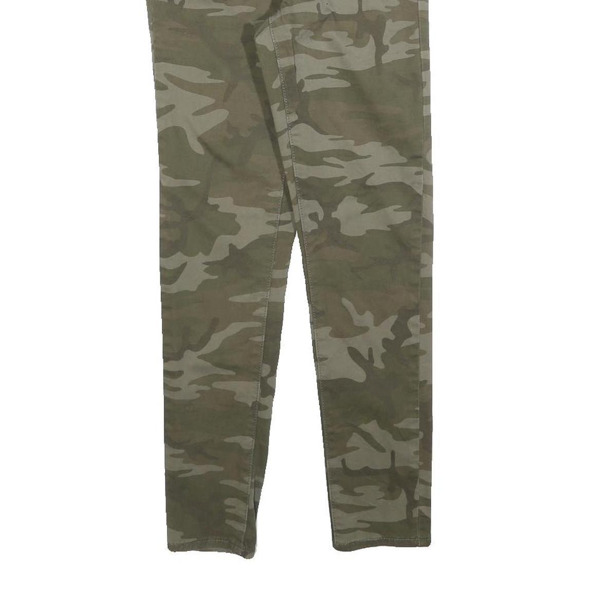 LEVI'S Womens Cotton Blend Green Camouflage Slim Skinny Trousers W26 L26