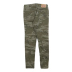 LEVI'S Womens Cotton Blend Green Camouflage Slim Skinny Trousers W26 L26