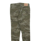 LEVI'S Womens Cotton Blend Green Camouflage Slim Skinny Trousers W26 L26