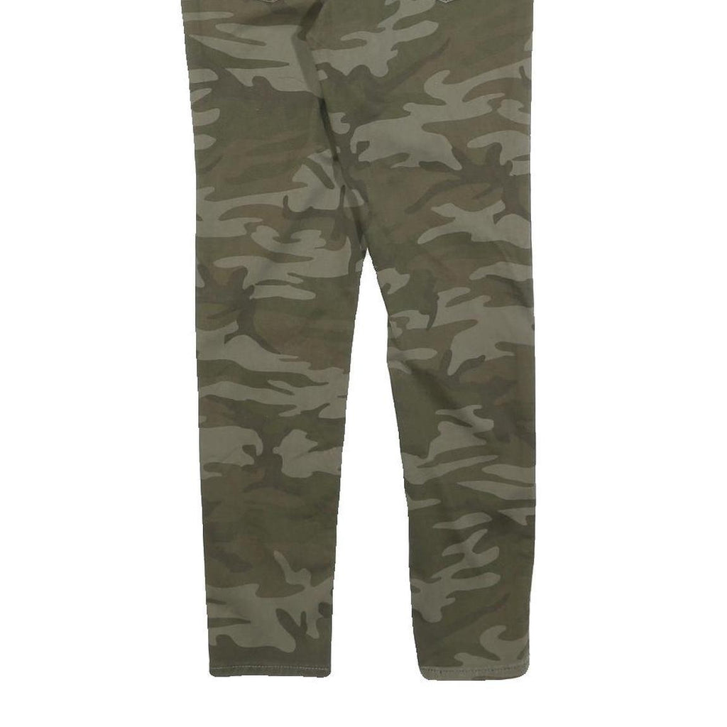 LEVI'S Womens Cotton Blend Green Camouflage Slim Skinny Trousers W26 L26