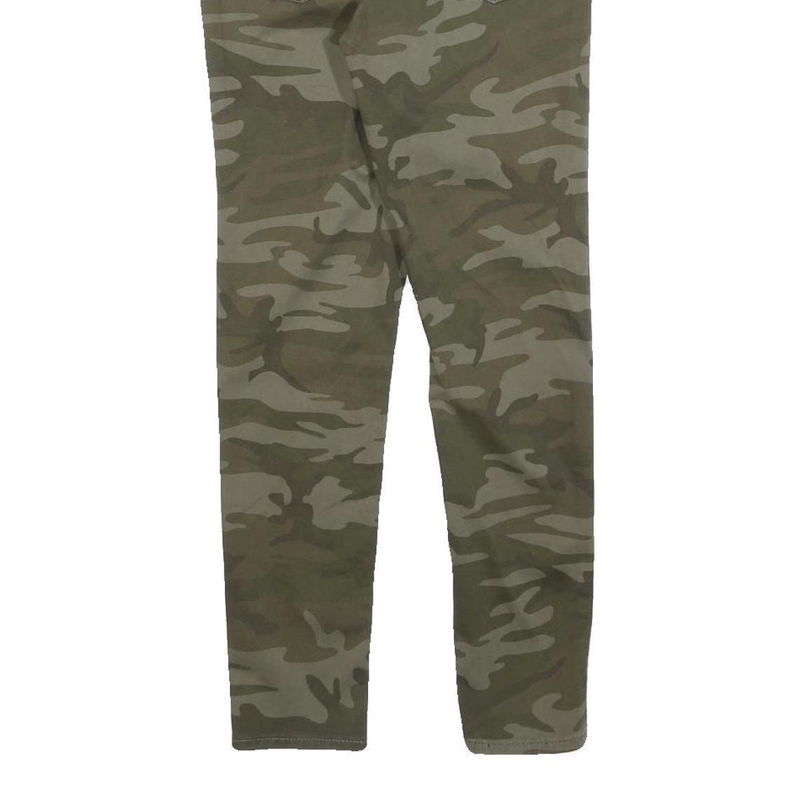 LEVI'S Womens Cotton Blend Green Camouflage Slim Skinny Trousers W26 L26