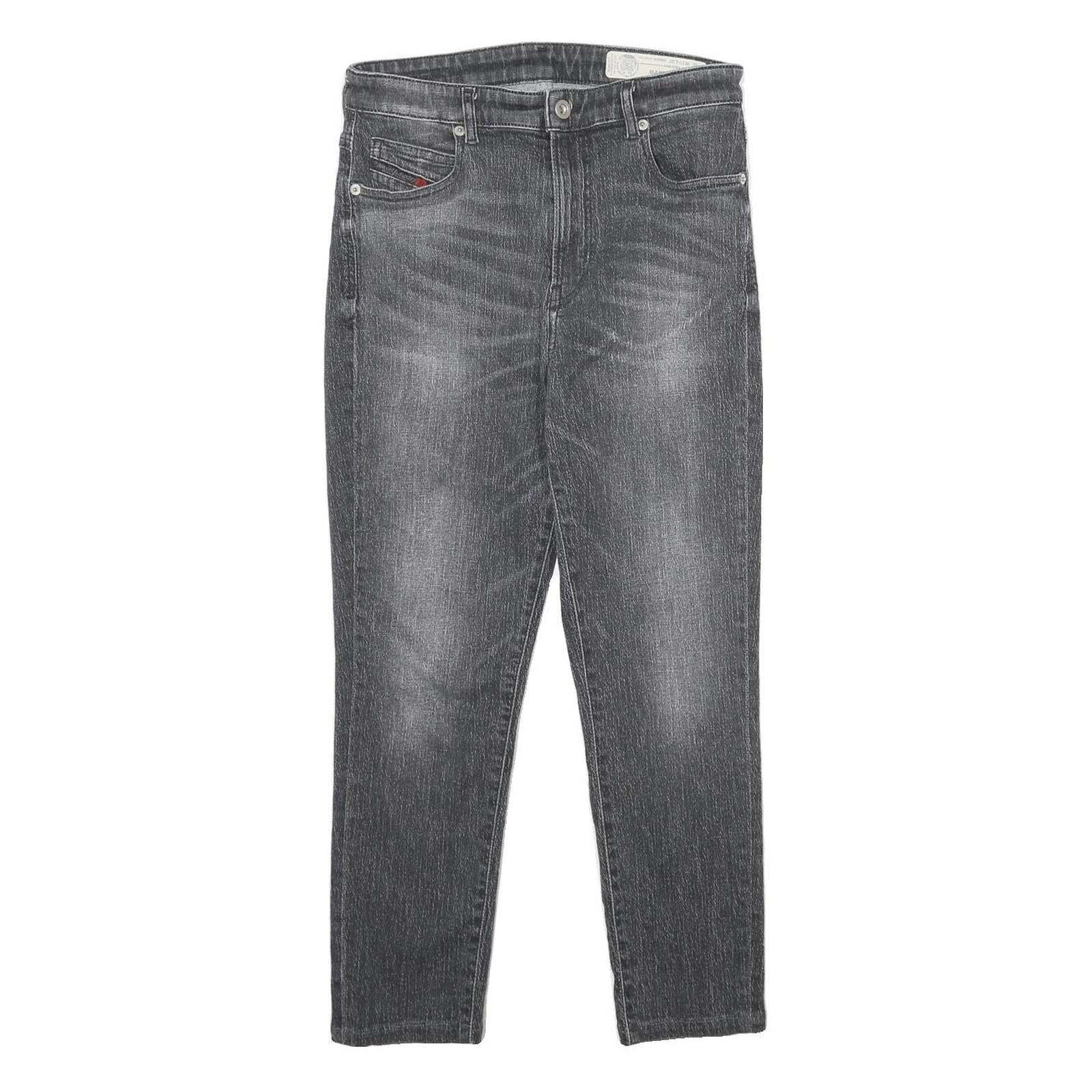 DIESEL Womens Slim Grey Denim Jeans Zip W27 L24 Classic Comfortable Stylish