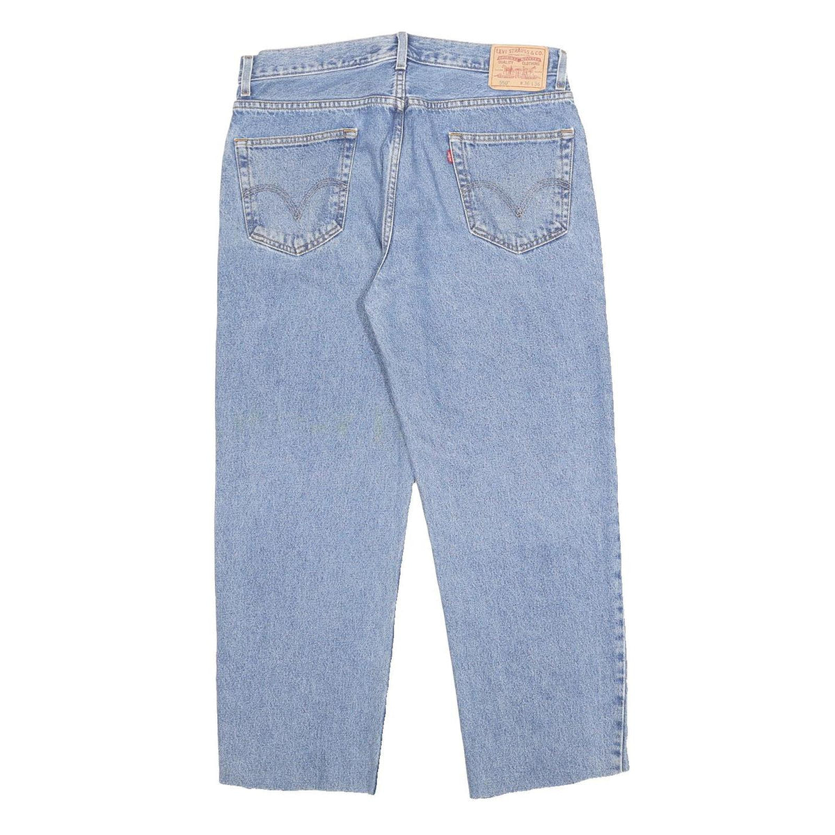 LEVI'S 550 Mens Jeans Blue Relaxed Straight Denim Medium W36 L29 Classic Fit Zip