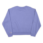 CHAMPION Mens Blue Crew Neck M Cotton Blend Pullover Sweatshirt Classic Logo