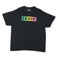 LEVI'S Mens Black Cotton Blend Graphic T-Shirt XL Short Sleeve Crew Neck Logo
